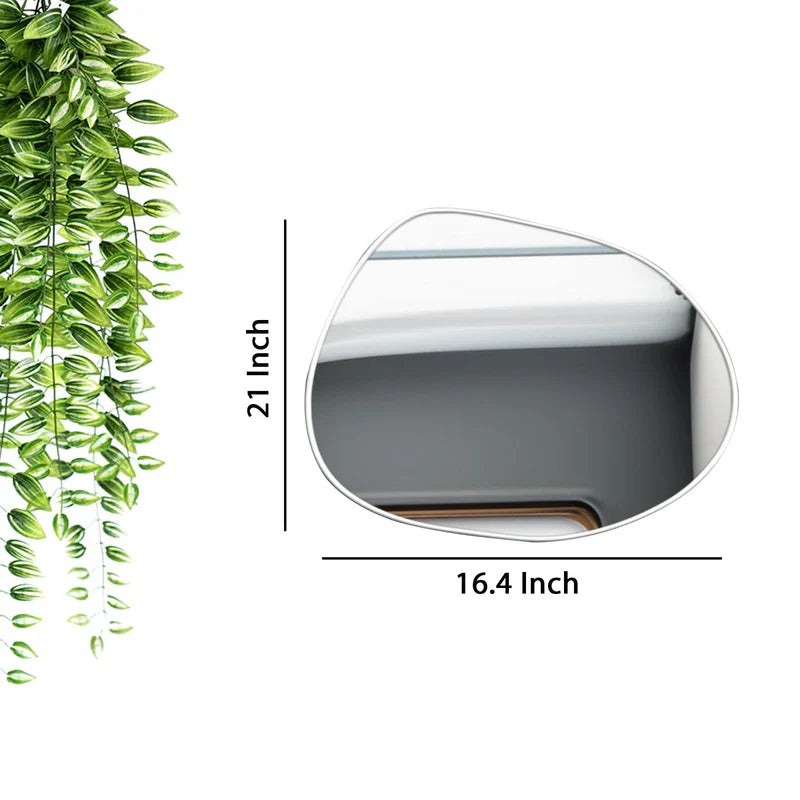 Irregular Organic Shape Wall Mirror – Modern Frameless Asymmetrical Decorative Mirror for Bathroom, Bedroom & Living Room