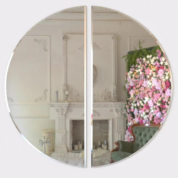 Frameless Round Bathroom Mirror – Modern Beveled Edge Vanity Mirror for Contemporary Bathrooms
